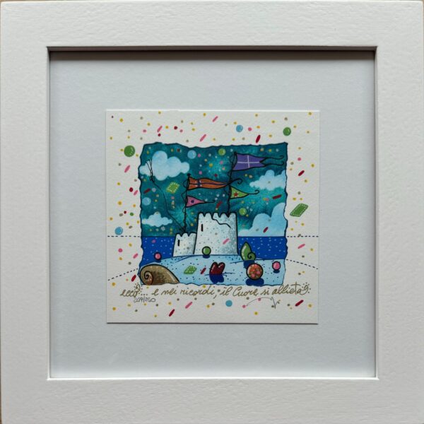 Opera incorniciata: ecco...e nei ricordi, il Cuore si allieta | Andrea Agostini