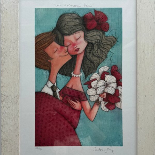 Opera incorniciata: Un Dolcissimo Bacio | Federica Porro