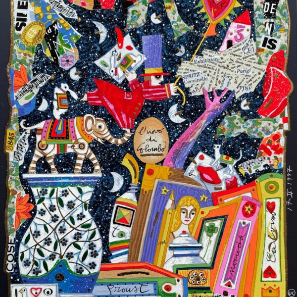 Il giorno inizia dalle pagine dei libri (fondo blu) | Francesco Musante