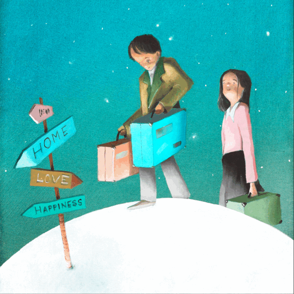 Sogni in valigia ! cm 35x35 | Diego Santini