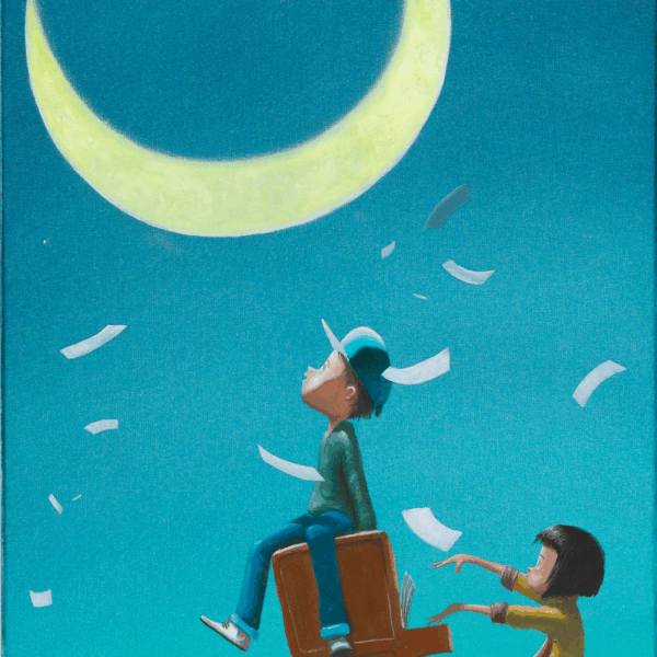 Fai felice anche la luna ! cm 40x60 | Diego Santini