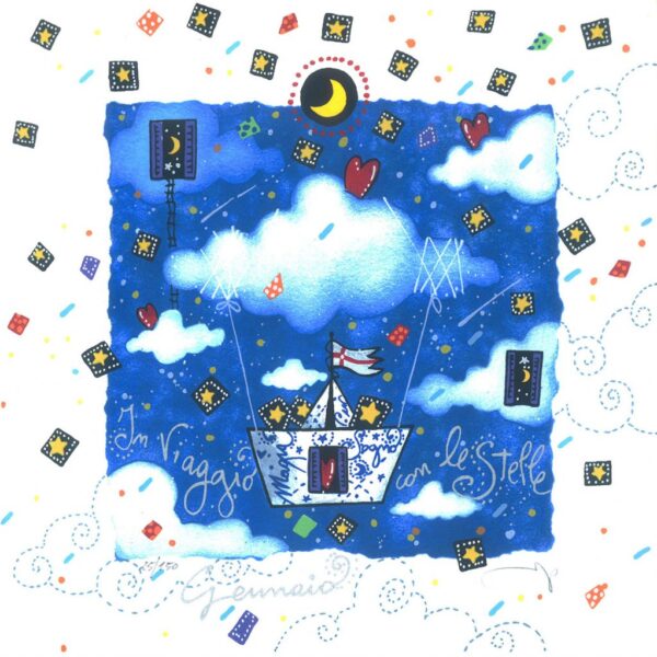 Gennaio (fondo bianco) - La nave dei sogni| Andrea Agostini