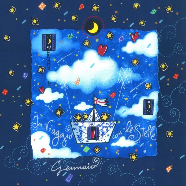 Gennaio (fondo blu) - La nave dei sogni| Andrea Agostini