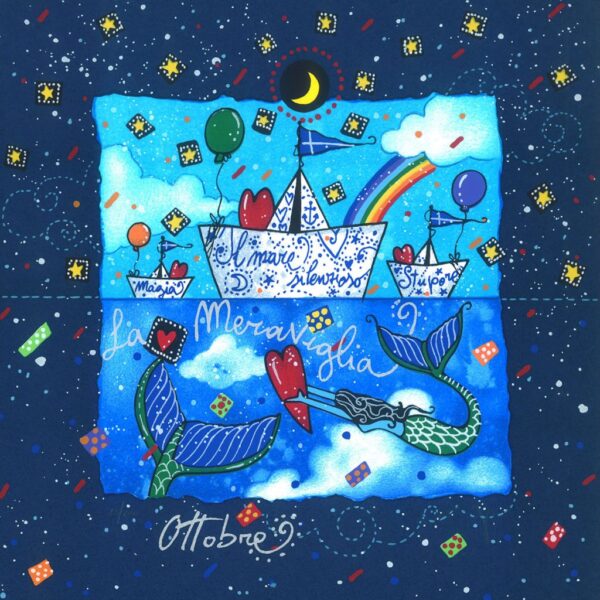 Ottobre  (fondo blu) - La nave dei sogni| Andrea Agostini