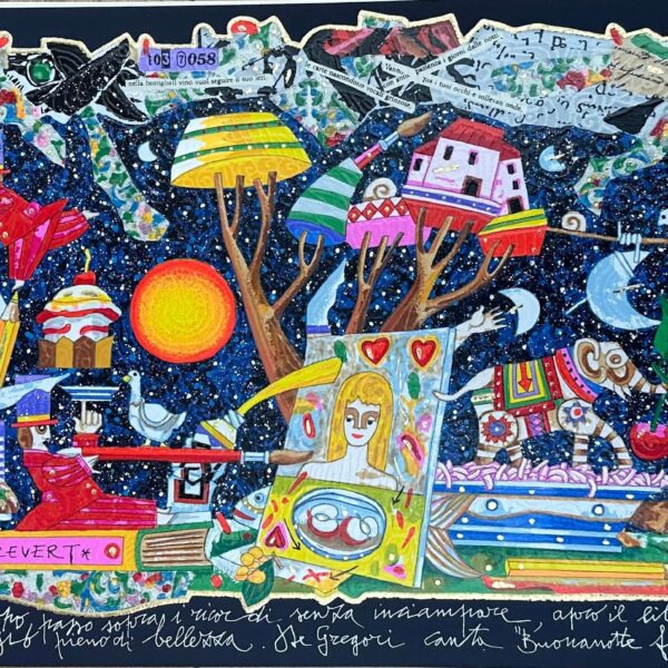 Corro felice incontro al tempo...(fondo blu) | Francesco Musante